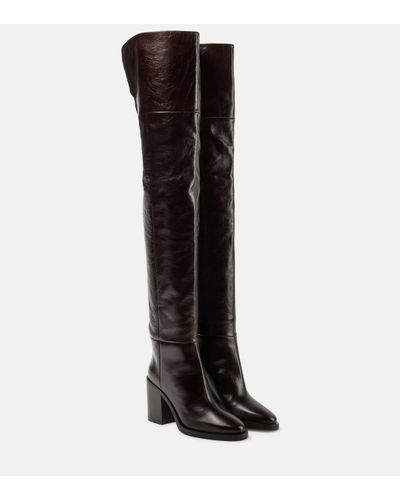 Paris Texas Ophelia Leather Over-the-knee Boots - Black