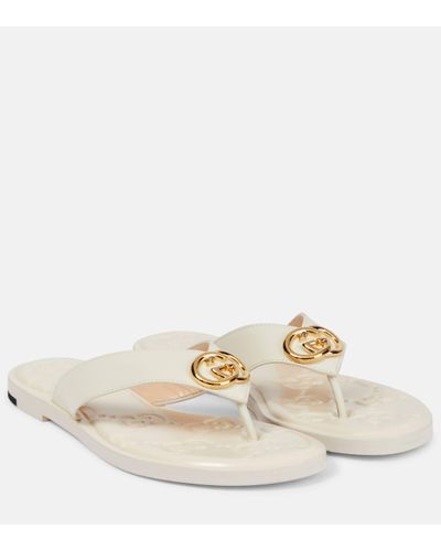 Gucci Blondie Thong Sandals - White
