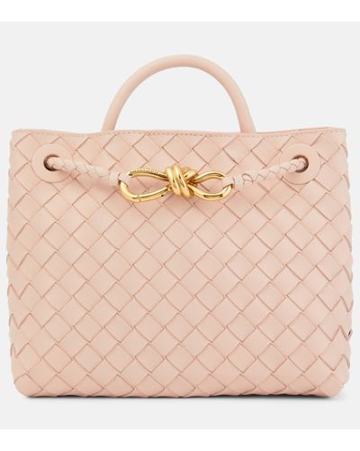 Bottega Veneta Sac Andiamo Small en cuir - Rose