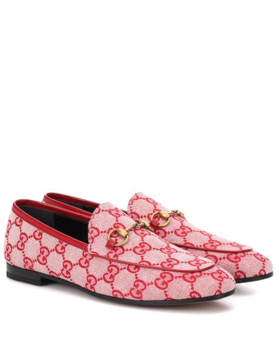 men's gucci jordaan gg canvas loafer