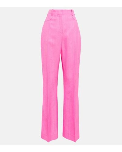Jacquemus High-Rise-Hose Le Pantalon Sauge - Pink