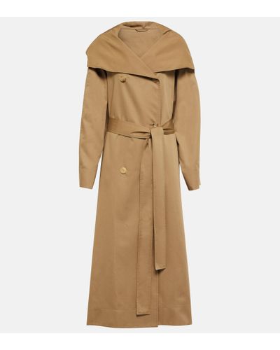 The Row Augusta Cotton And Silk Trench Coat - Natural