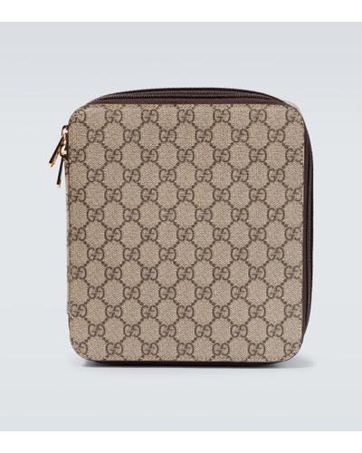 Gucci GG Supreme Medium Packing Cube - Metallic