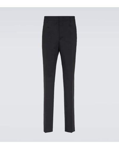 Valentino Wool-blend Pants - Gray