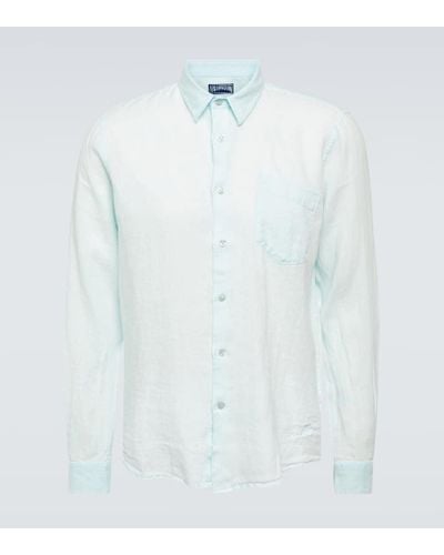 Vilebrequin Camicia Caroubis in lino - Bianco
