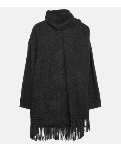 Isabel Marant Faty Wool-blend Scarf Coat - Black