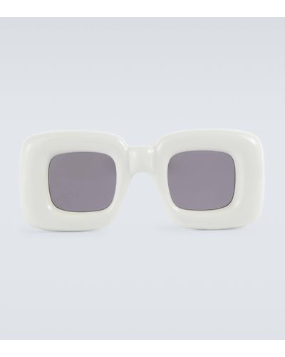 Loewe Lunettes de soleil Inflated rectangulaires - Gris