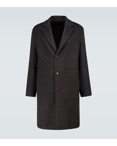 Loro Piana Cappotto Findon in misto lana - Nero