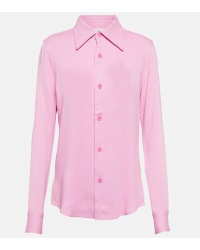 Ami Paris Hemd aus Crepe - Pink