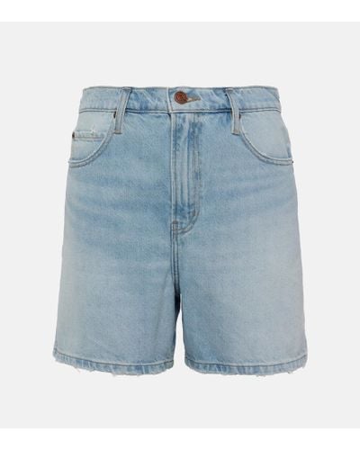 FRAME Shorts di jeans a vita alta - Blu