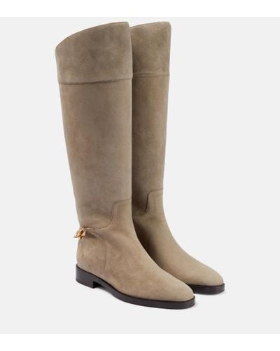Jimmy Choo Nell Suede Knee-high Boots - Brown