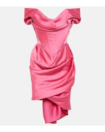 Vivienne Westwood Minikleid Nova Cora aus Satin - Pink
