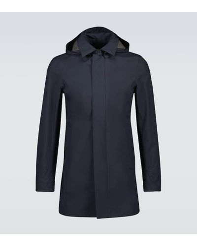 Herno 2layer Car Coat Jacket - Blue