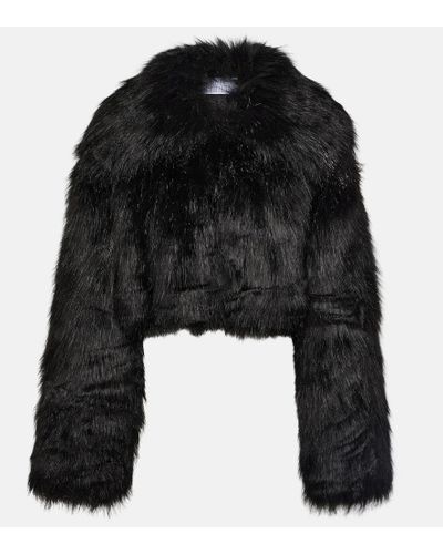 GIUSEPPE DI MORABITO Cropped-Jacke aus Faux Fur - Schwarz