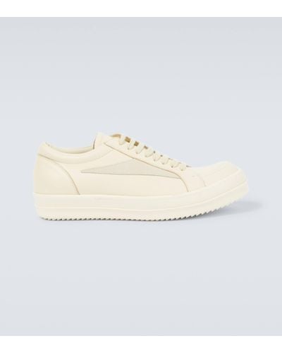 Rick Owens Vintage Sneaks Leather Trainers - White