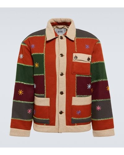 Bode Embroidered Autumn Quilt Jacket