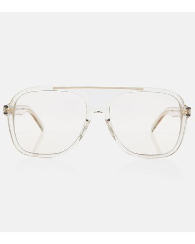 Saint Laurent Lunettes de soleil aviateur en acetate - Neutre