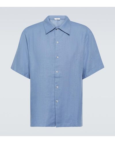 Commas Hemd aus Leinen - Blau
