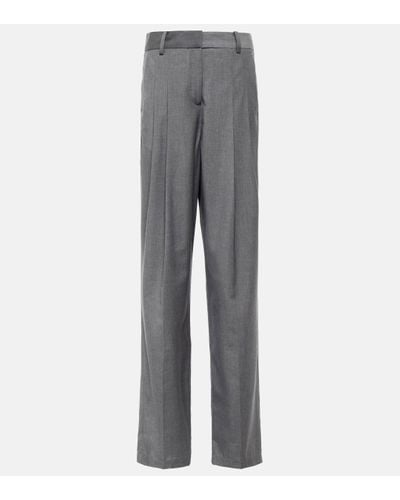 Frankie Shop Gelso High-rise Wide-leg Trousers - Grey