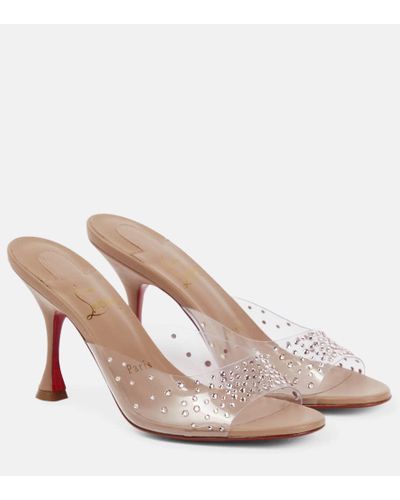 Christian Louboutin Nudes Degramule Embellished Mules - Multicolor