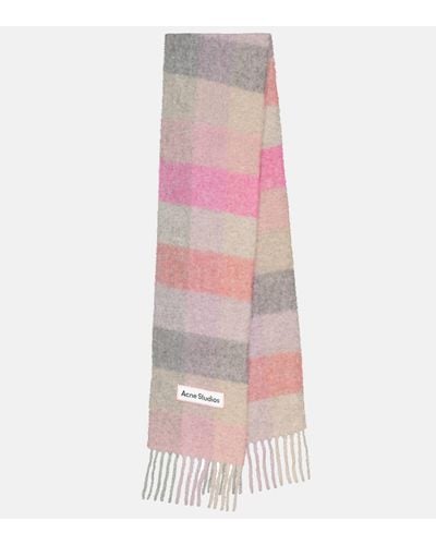 Acne Studios Checked Alpaca Wool-blend Scarf - Multicolour