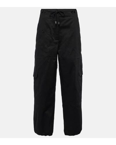 Totême Mid-rise Cotton Cargo Pants - Black