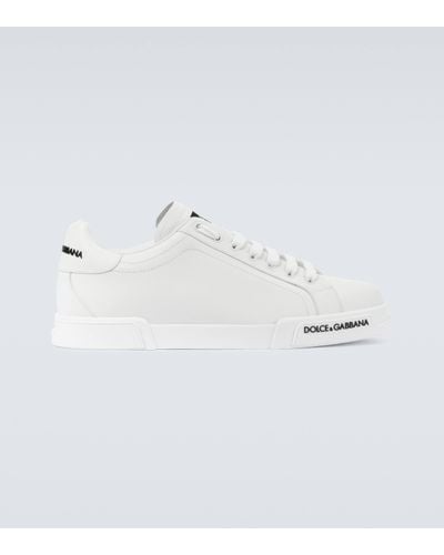 Dolce & Gabbana Portofino Logo-detail Trainers - White