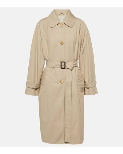 Max Mara The Cube Cotton-blend Twill Trench Coat - Natural