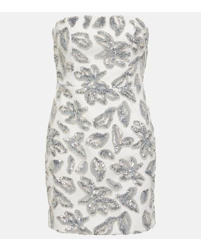 Rebecca Vallance Suki Sequined Minidress - Gray