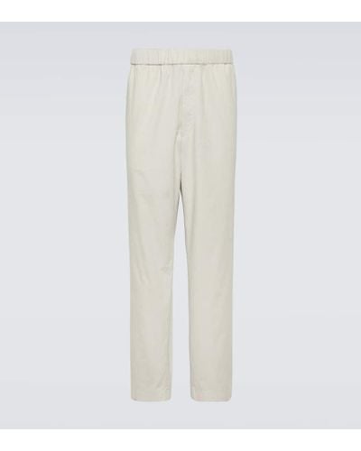 Moncler Pantalones deportivos de pana de algodon - Blanco