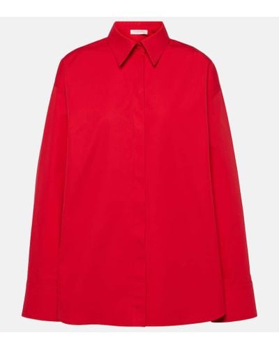 Valentino Camicia in popeline di cotone - Rosso