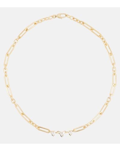 Jade Trau Priscilla 18kt Gold Chain Necklace With Diamonds - Natural