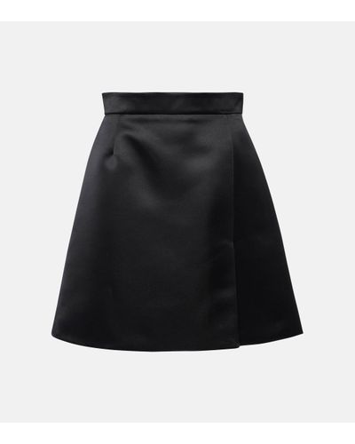 Nina Ricci Duchess Satin Miniskirt - Black