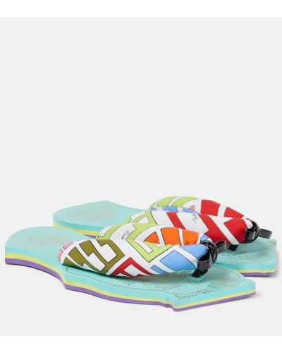 Emilio Pucci Fish-shaped Flat Thong Sandals - Multicolour