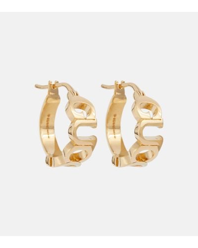 Gucci '' Letter Hoop Earrings - Yellow