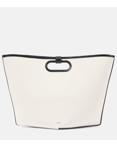 Alaïa Folded Large Leather Tote Bag - White