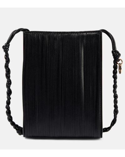 Jil Sander Tangle Small Leather Crossbody Bag - Black