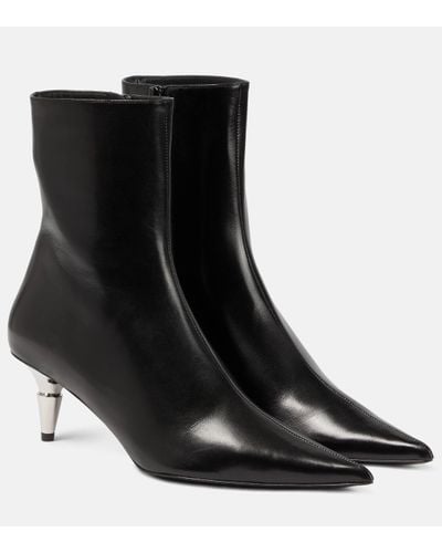 Proenza Schouler Spike Leather Ankle Boots - Black