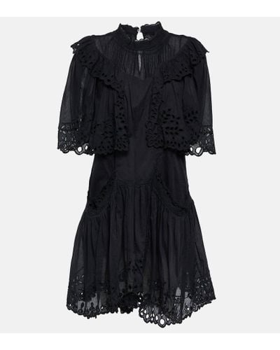 Isabel Marant Kayene Cotton Minidress - Black