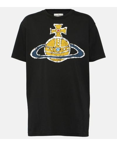 Vivienne Westwood Bedrucktes T-Shirt Orb aus Jersey - Schwarz