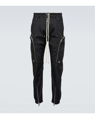 Rick Owens Pantalones deportivos Bauhaus de algodon - Negro