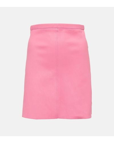 Stouls Lucie Leather Miniskirt - Pink