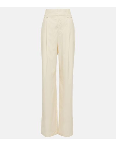 Saint Laurent Pantalon ample en coton melange - Neutre