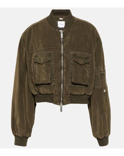 Blumarine Velvet Bomber Jacket - Green