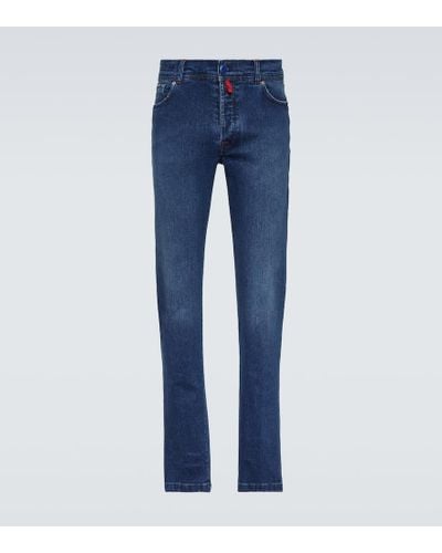Kiton Jeans slim - Azul