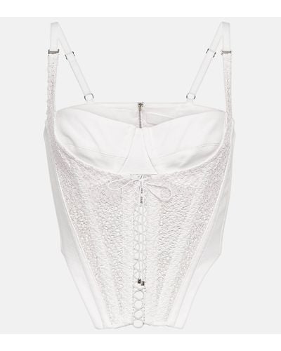 Dion Lee Lace-up Corset Top - White