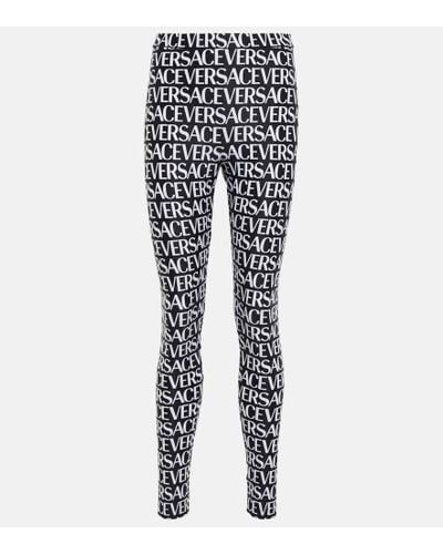 Versace Logo-print leggings - Black
