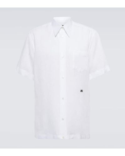 Dolce & Gabbana Hemd aus Leinen - Weiß
