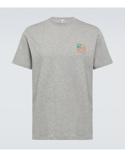 Loewe Anagram Cotton Jersey T-shirt - Gray