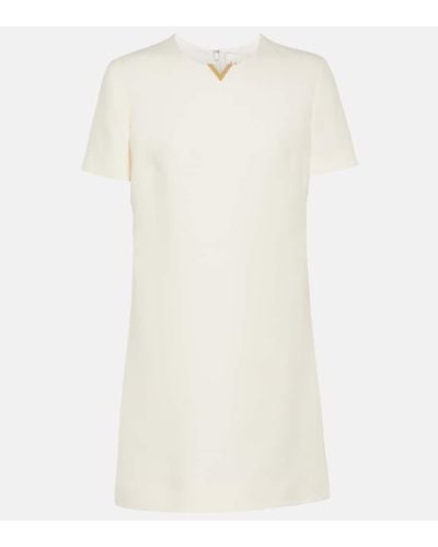 Valentino Crepe Couture Minidress - White